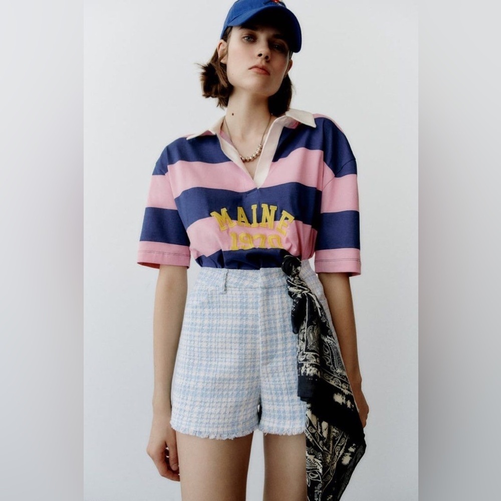 ZARA TEXTURED SHORTS size M